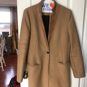 All Saint Tailored Tan Wool Coat